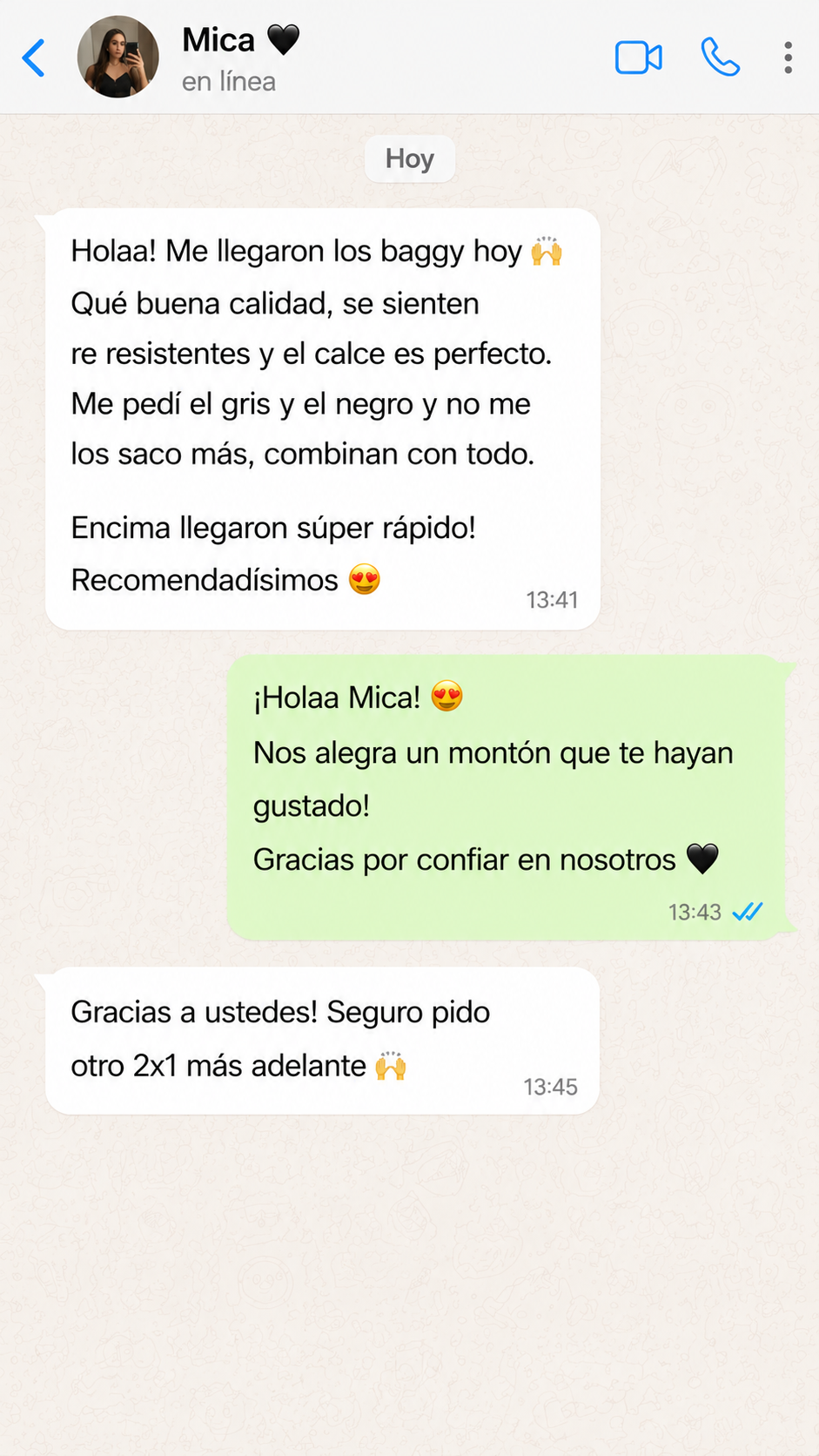 Review real de WhatsApp